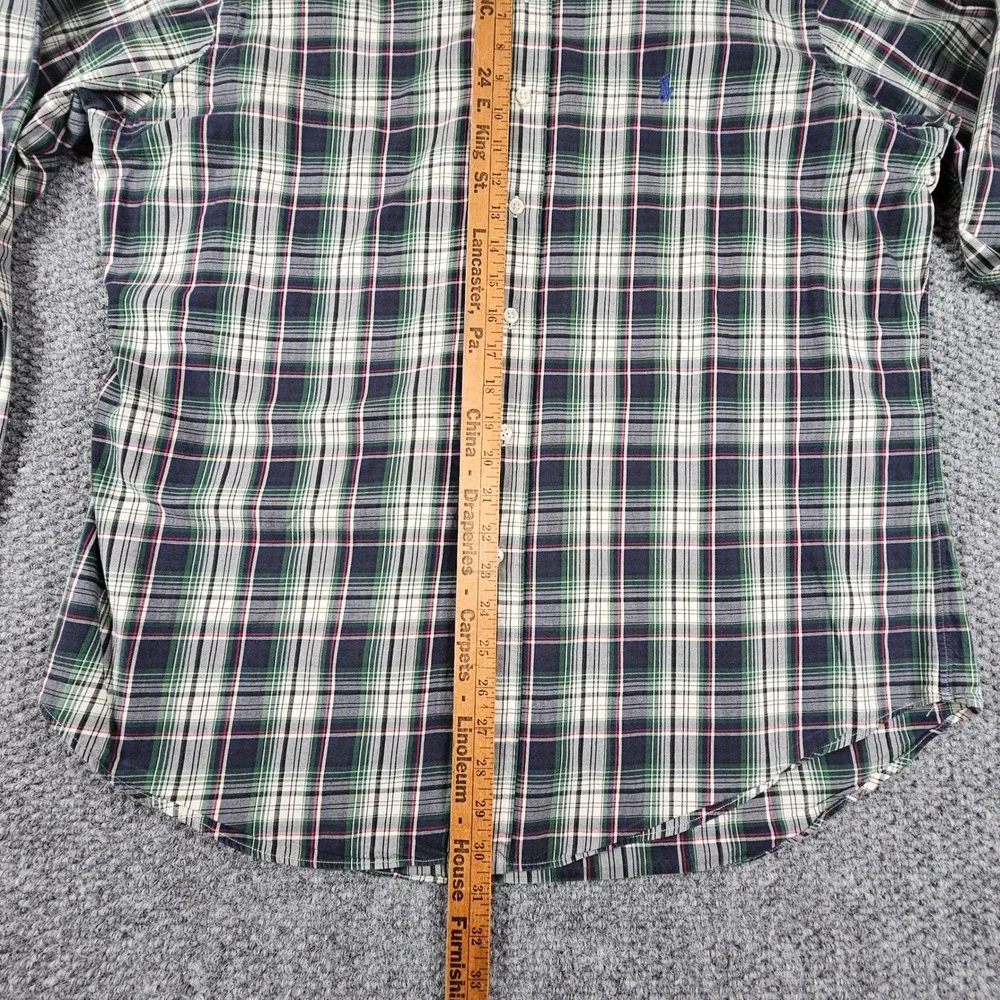 Polo Ralph Lauren‎ Classic Fit Plaid Button Down Shirt Mens XL Green Long Sleeve
